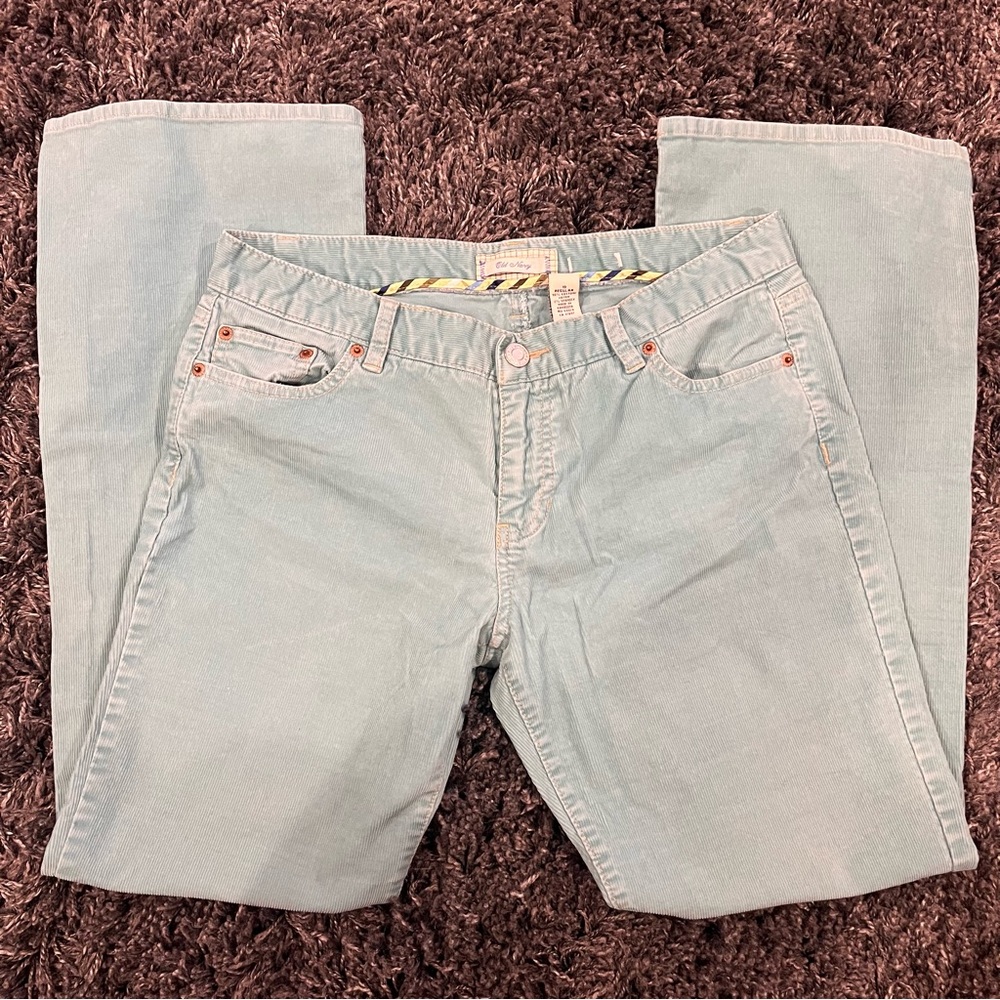 🌸RETRO OLD NAVY  BLUE/GREEN CORDUROY PANTS SIZE 10🌸